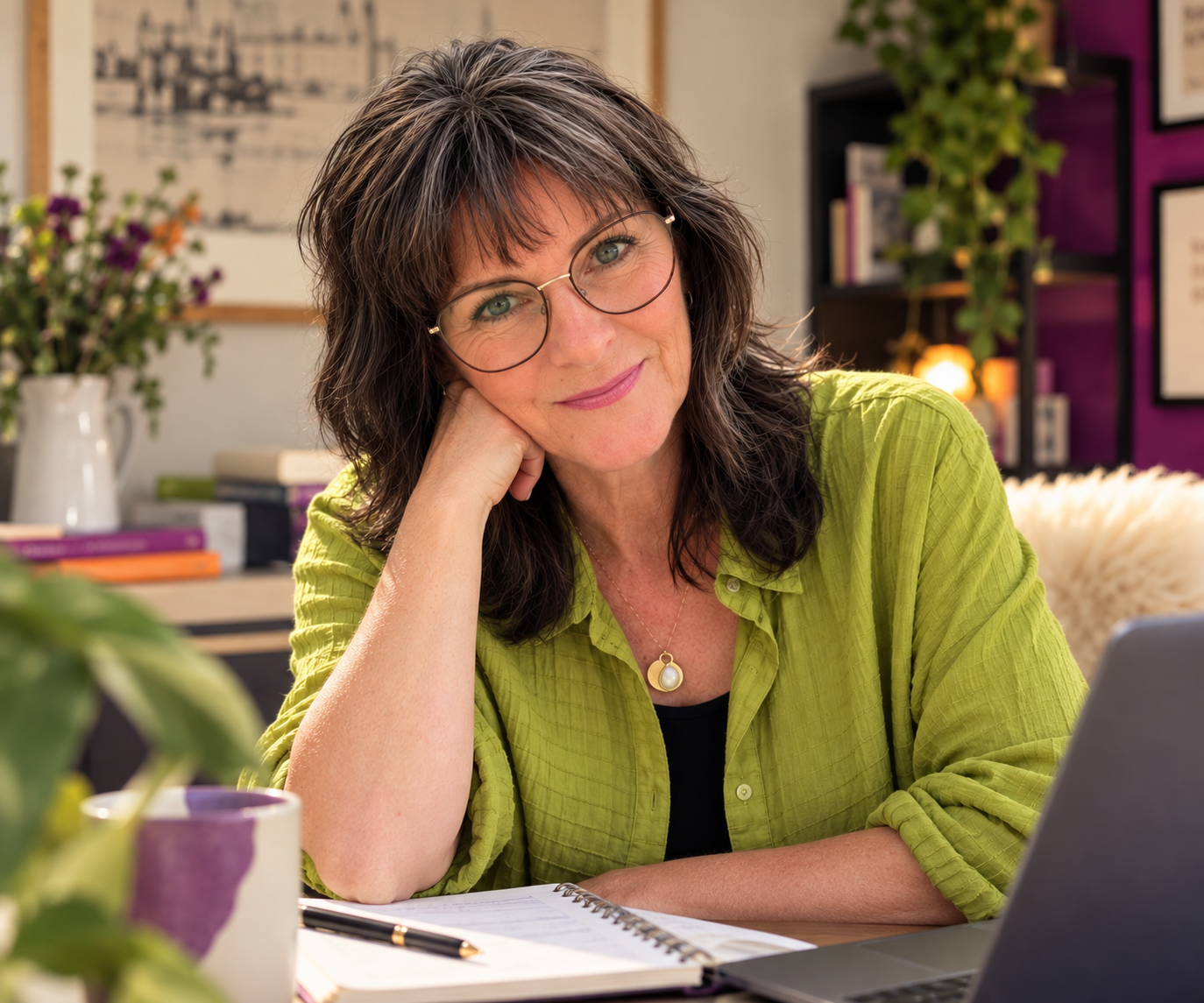 Marianne McCourt at her desk